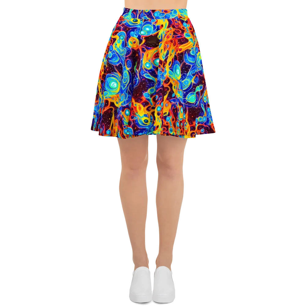 Stellar Fluid on Skater Skirt — Front