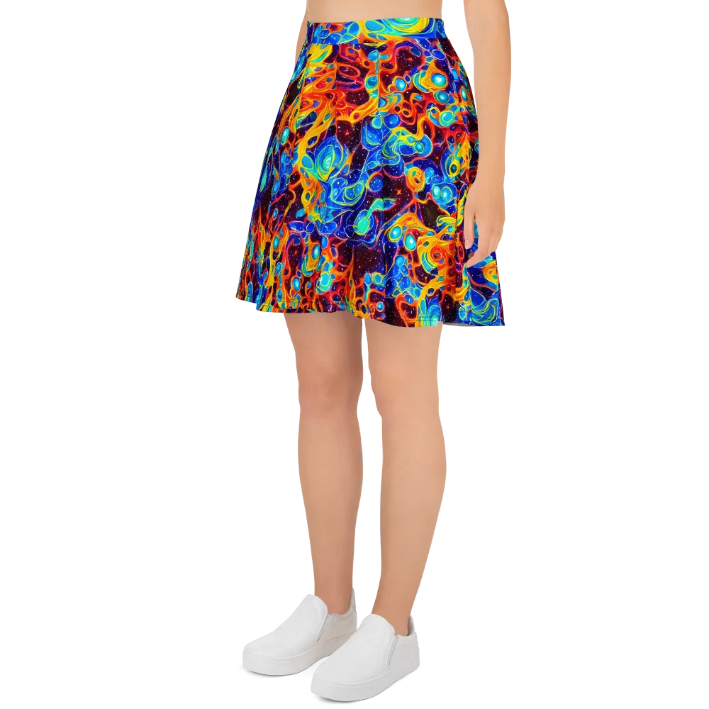 Stellar Fluid on Skater Skirt — Left