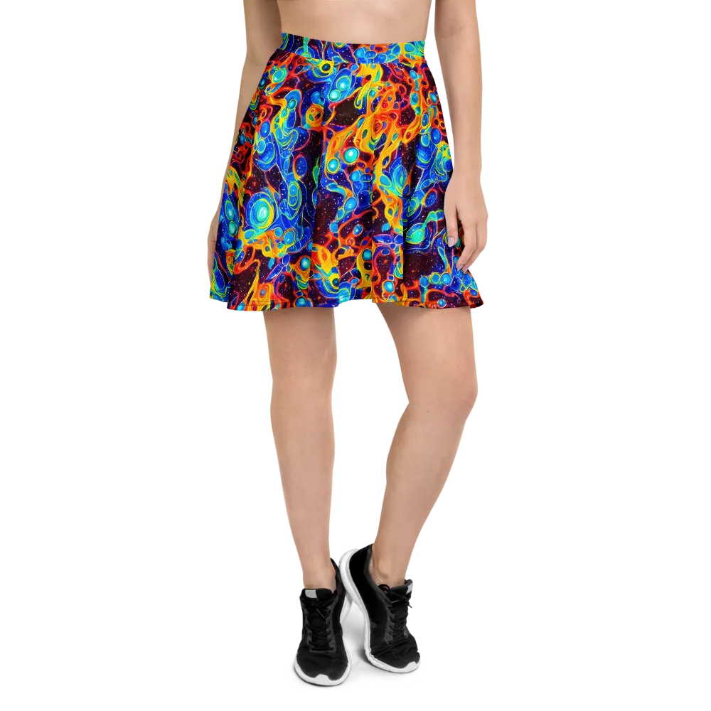 Stellar Fluid on Skater Skirt — Front