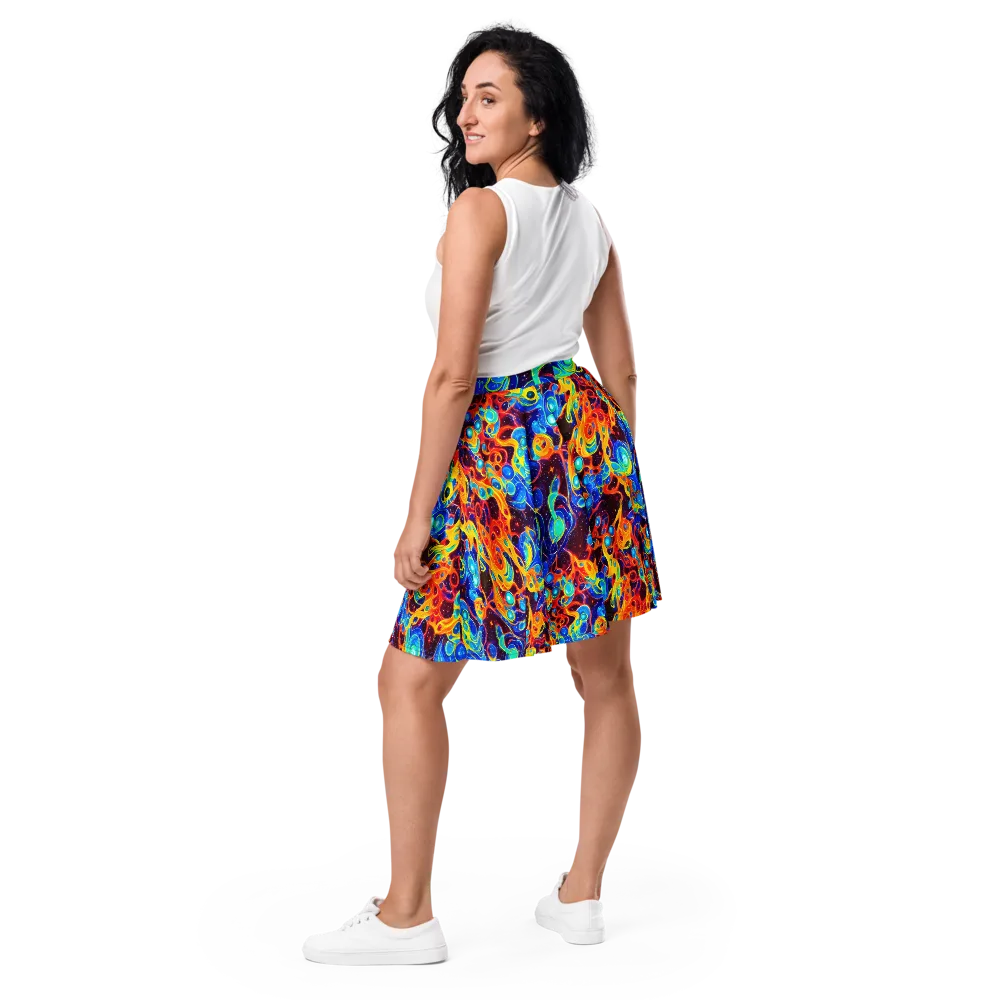 Stellar Fluid on Skater Skirt — Back