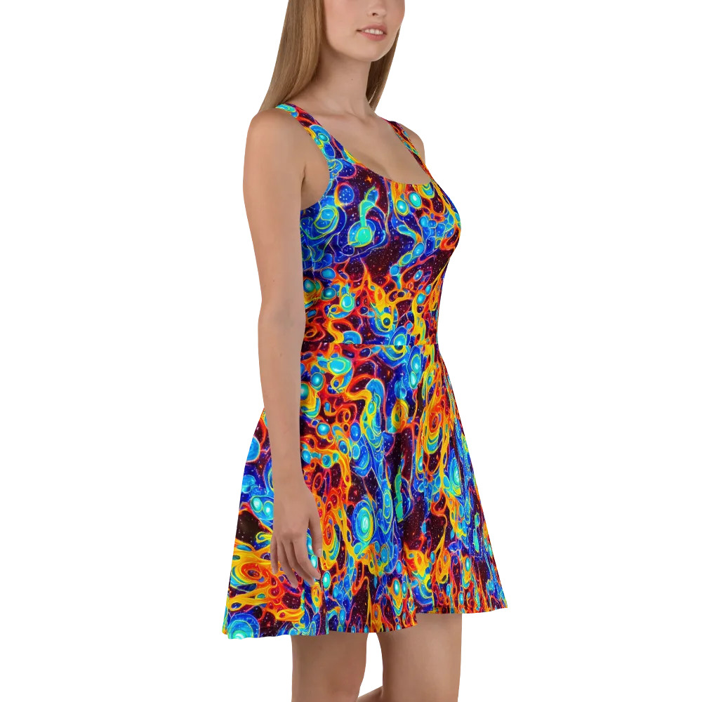 Stellar Fluid on Skater Dress — Right