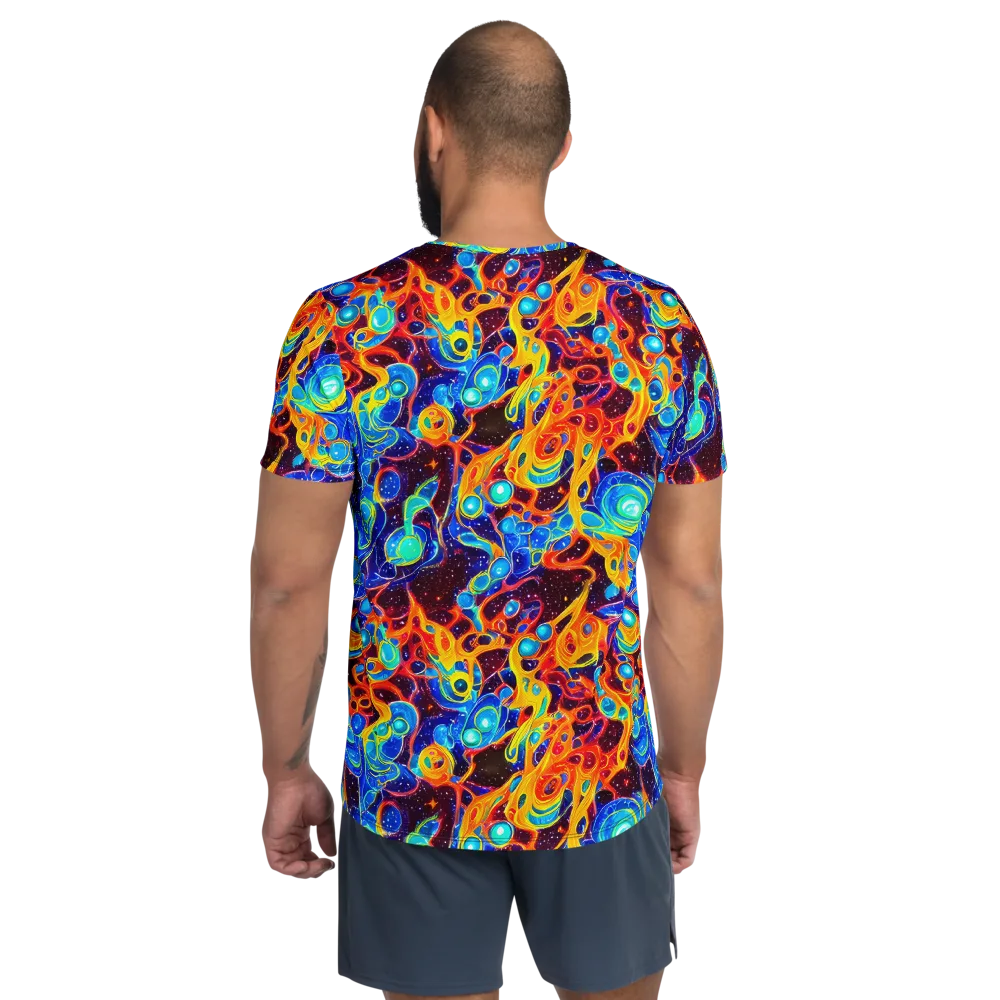 Stellar Fluid on Men's Athletic T-Shirt — Back