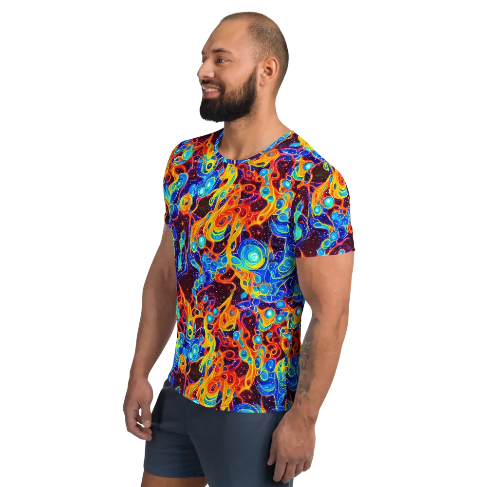 Stellar Fluid on Men's Athletic T-Shirt — Left