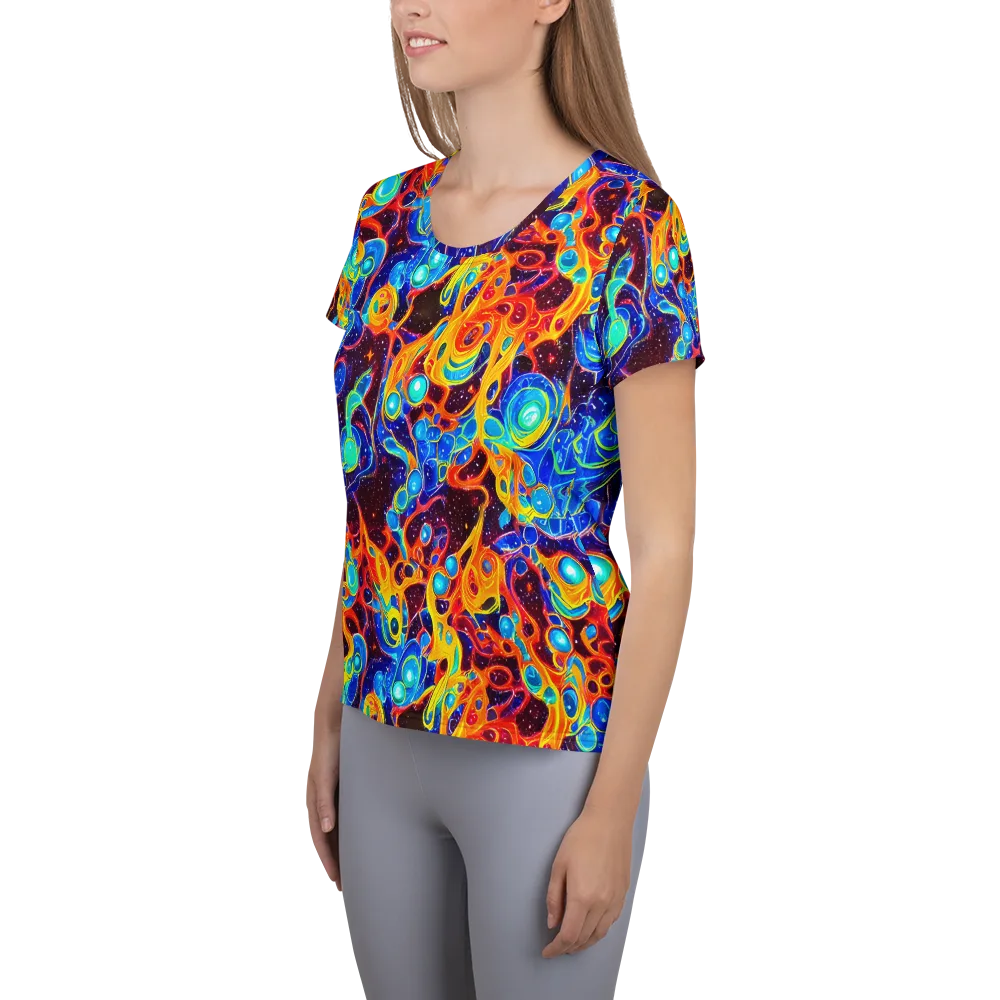 Stellar Fluid on Women's Athletic T-Shirt — Left