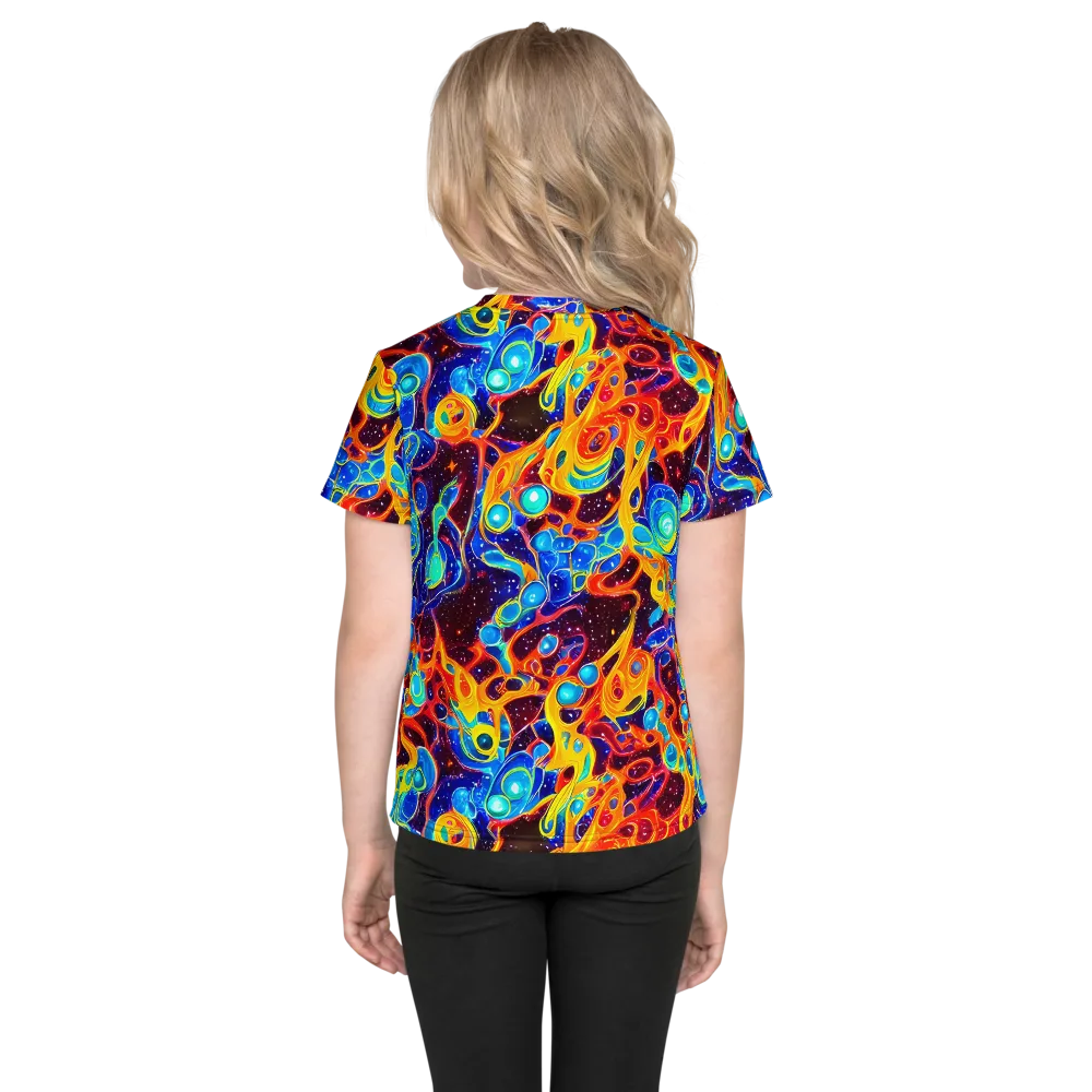 Stellar Fluid on Kids Crew Neck T-Shirt — Back