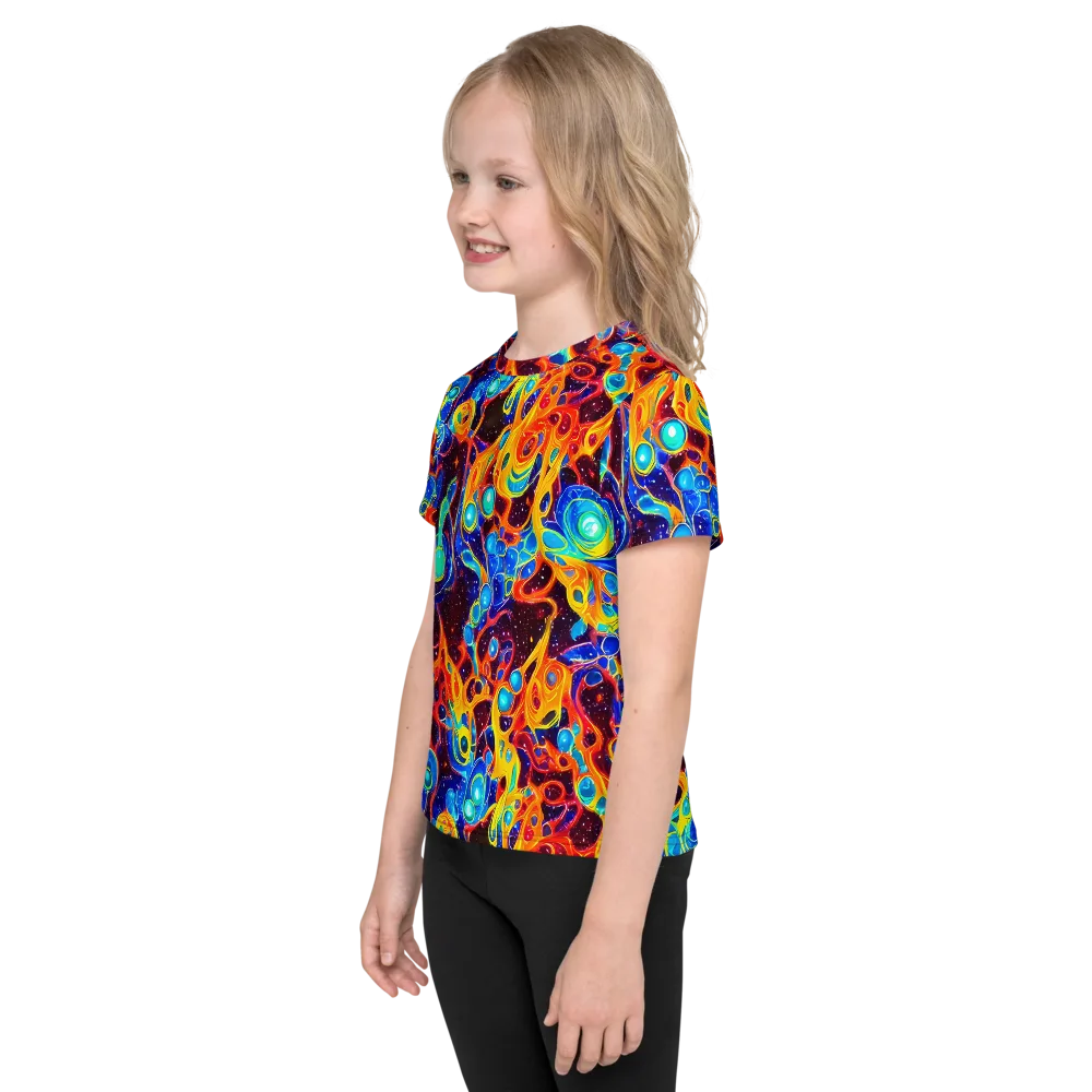 Stellar Fluid on Kids Crew Neck T-Shirt — Left