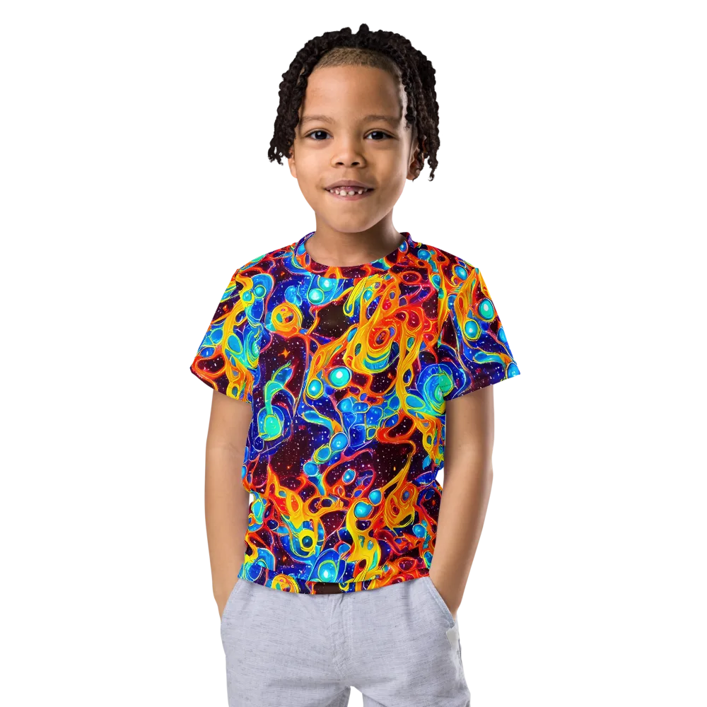 Stellar Fluid on Kids Crew Neck T-Shirt — Front