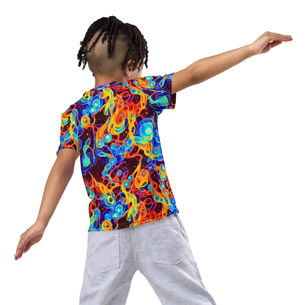 Stellar Fluid on Kids Crew Neck T-Shirt — Back