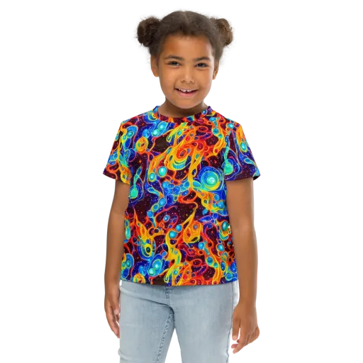Stellar Fluid on a Kids Crew Neck T-Shirt