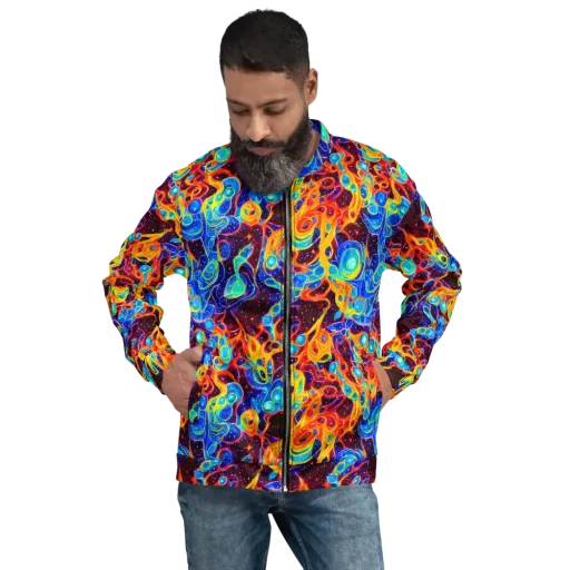 Stellar Fluid on a Bomber Jacket