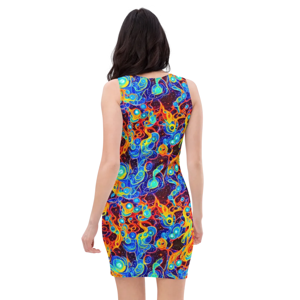 Stellar Fluid on Bodycon Dress — Back