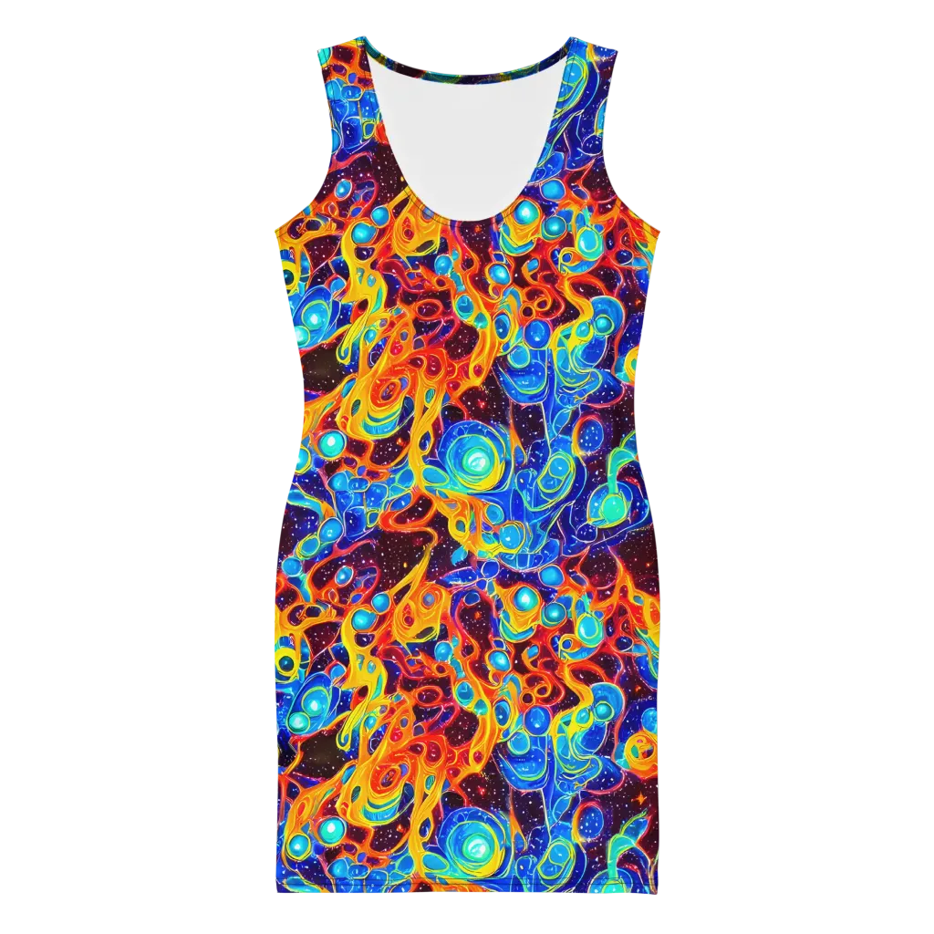 Stellar Fluid on Bodycon Dress — Front