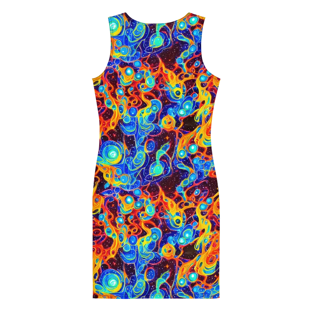 Stellar Fluid on Bodycon Dress — Back