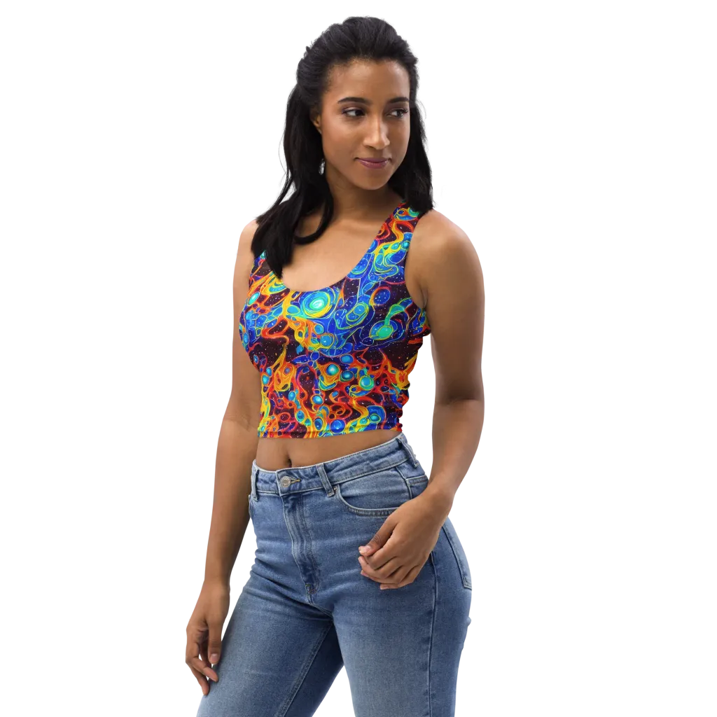 Stellar Fluid on Crop Top — Left Front