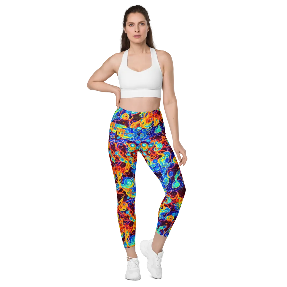 Stellar Fluid on Leggings with Pockets — Front