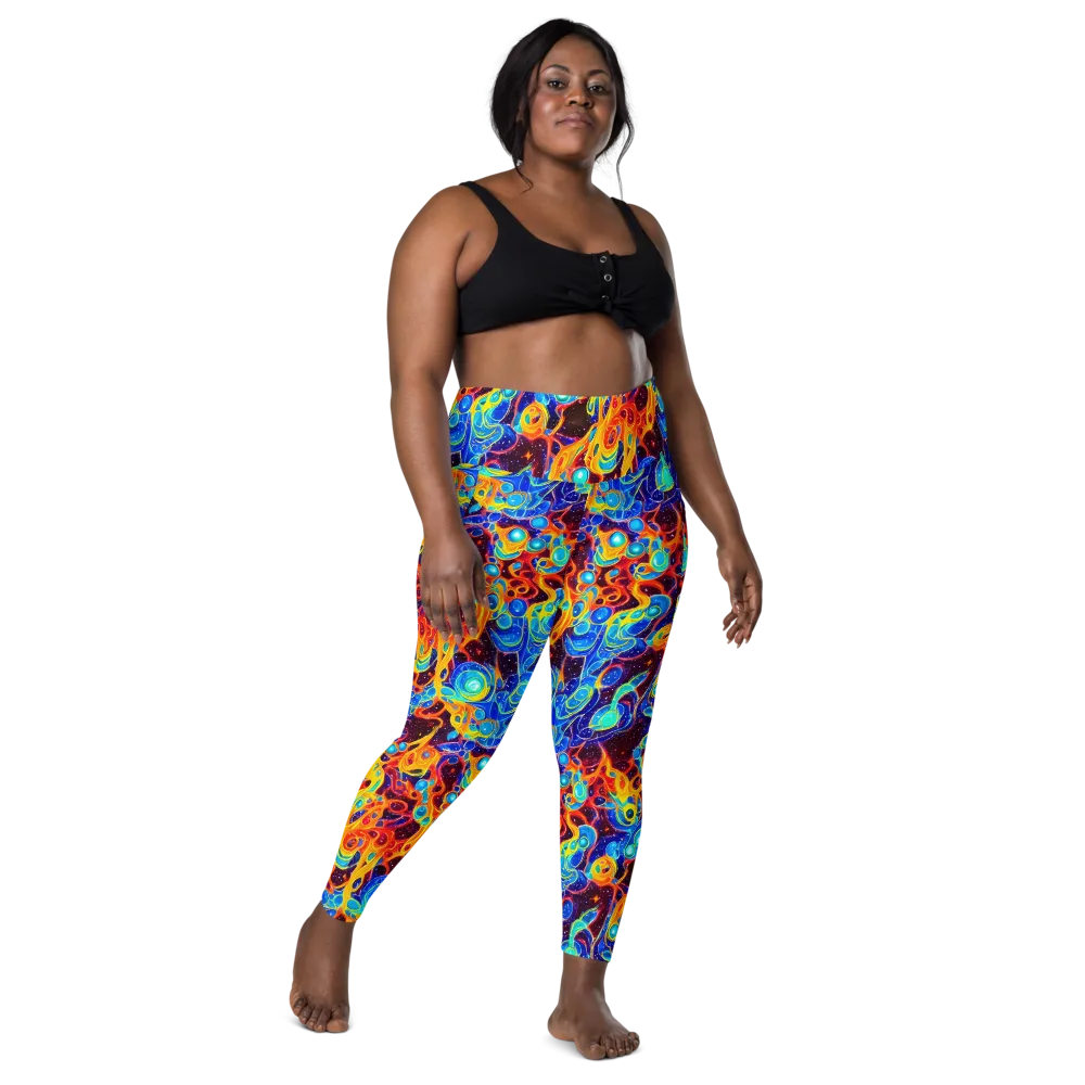 Stellar Fluid on Leggings with Pockets — Front