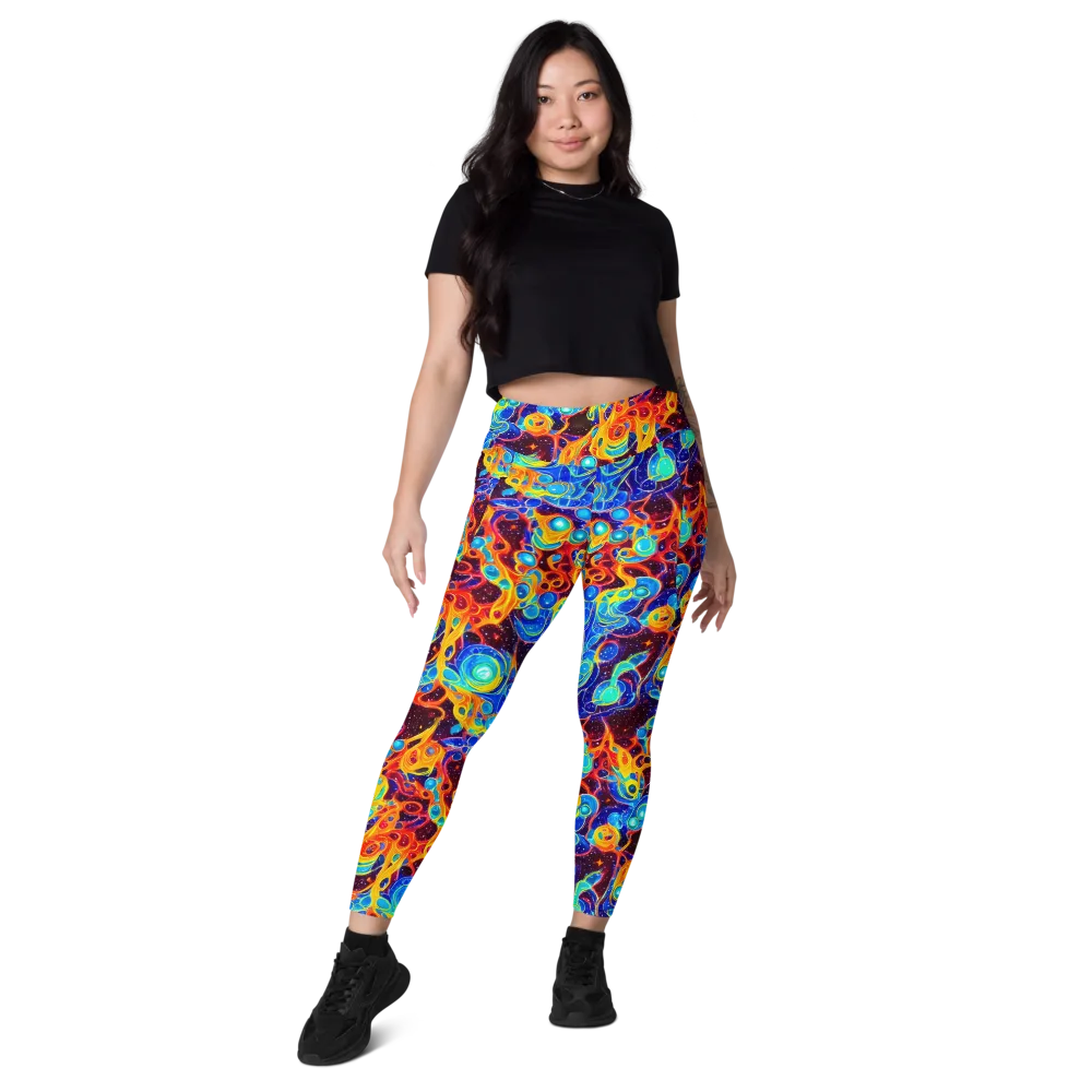 Stellar Fluid on Leggings with Pockets — Front