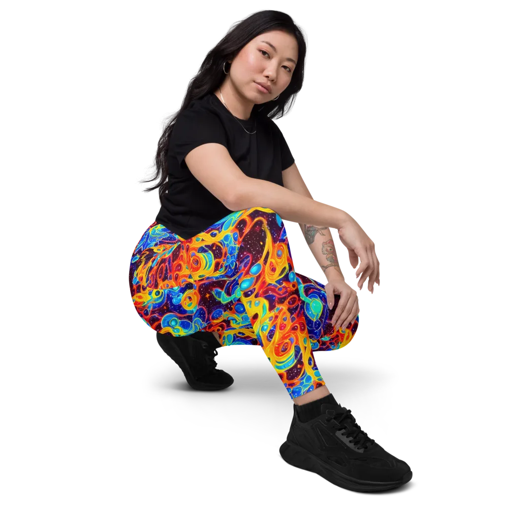 Stellar Fluid on Leggings with Pockets — Right Front