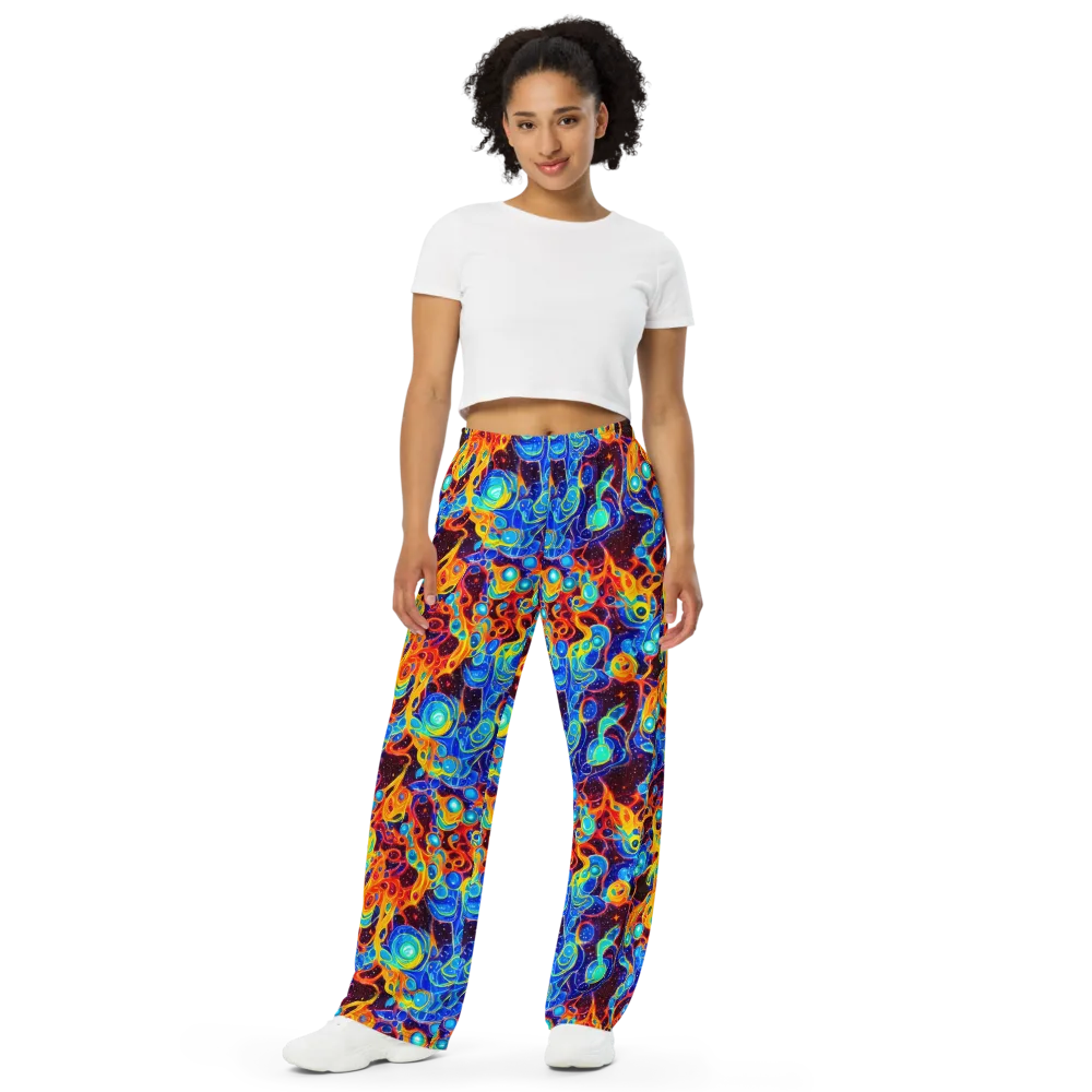 Stellar Fluid on Wide-Leg Pants — Front