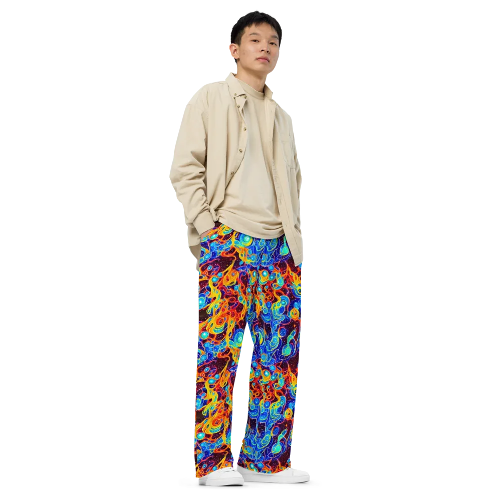Stellar Fluid on Wide-Leg Pants — Right Front