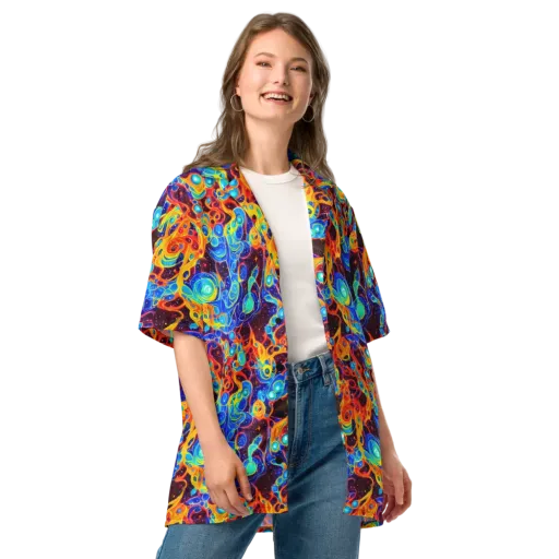 Stellar Fluid on a Button Shirt