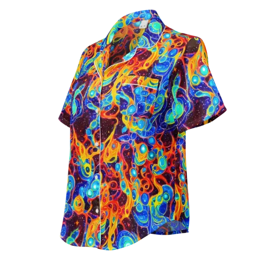 Stellar Fluid on a Women's Short Sleeve Pajama Top