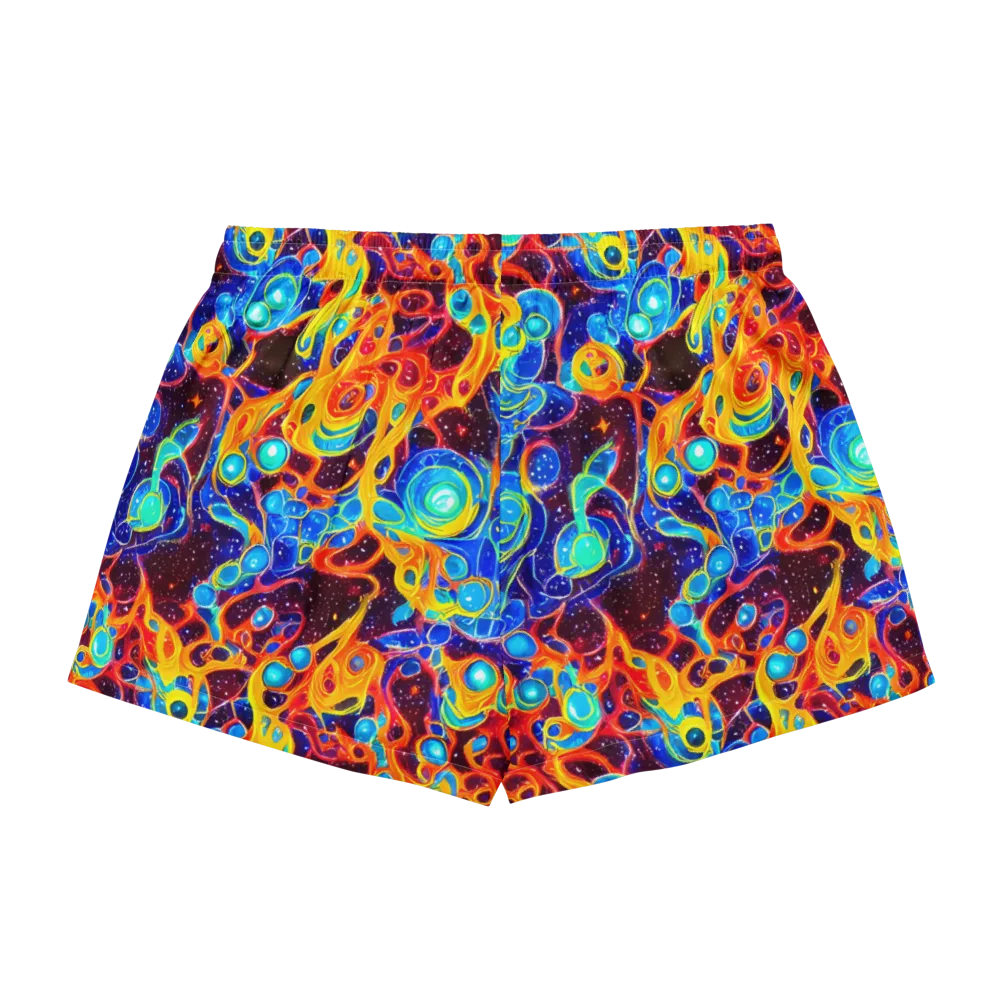 Stellar Fluid on Women's Pajama Shorts — Back