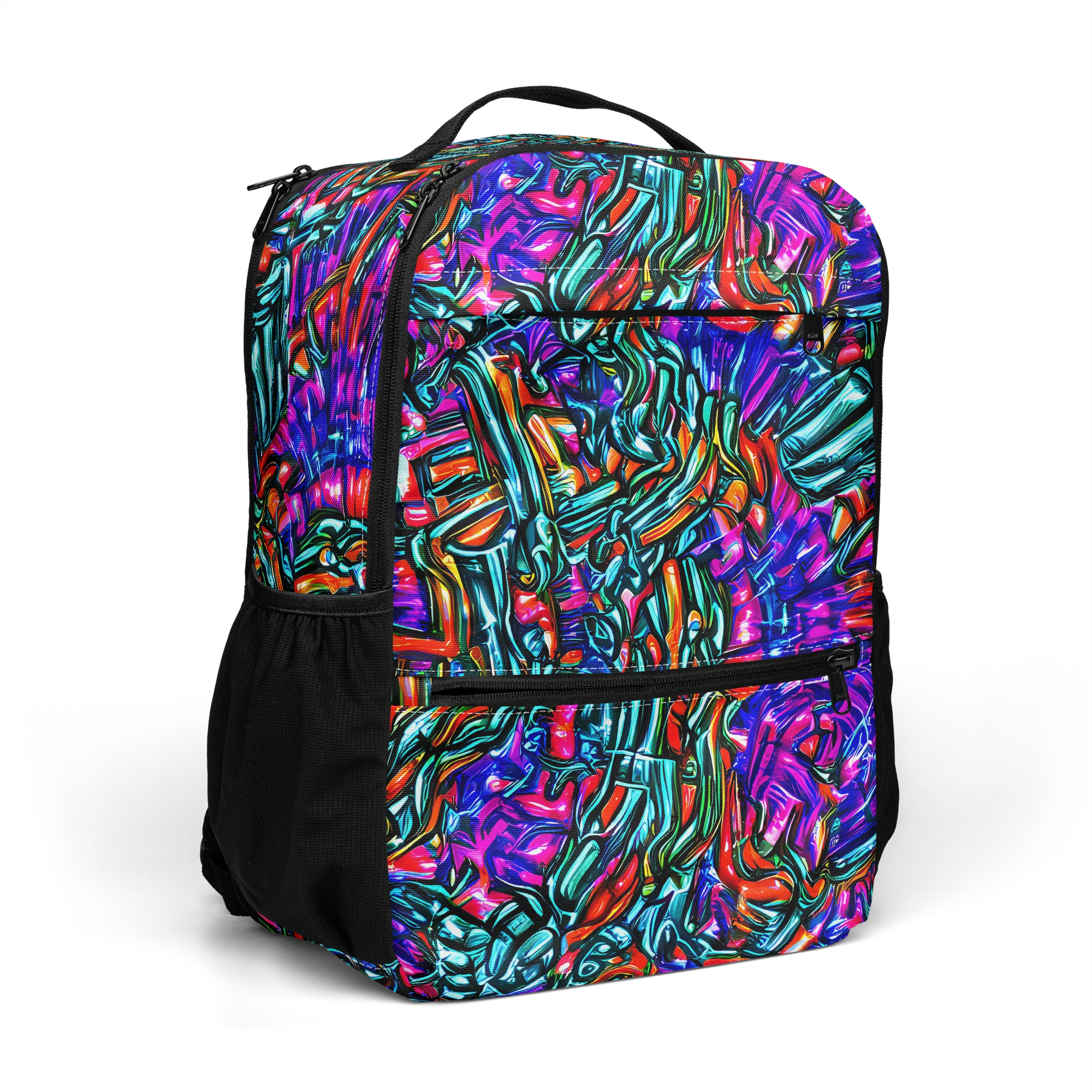 Electric Bamboo Nocturne on Utility Backpack — Right Front