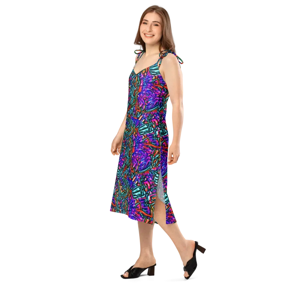Electric Bamboo Nocturne on Slip Dress — Left Front