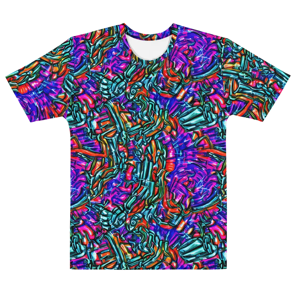 Electric Bamboo Nocturne on Men's Cotton Crew Neck T-Shirt — Front