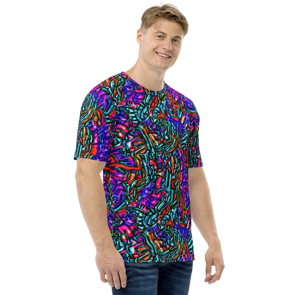 Electric Bamboo Nocturne on Men's Crew Neck T-Shirt — Right