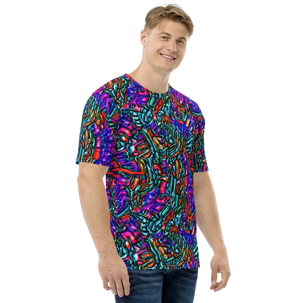 Electric Bamboo Nocturne on Men's Crew Neck T-Shirt — Right