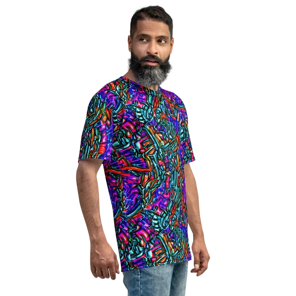 Electric Bamboo Nocturne on Men's Crew Neck T-Shirt — Right