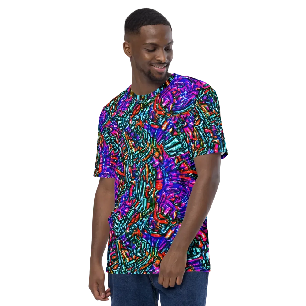 Electric Bamboo Nocturne on Men's Crew Neck T-Shirt — Left