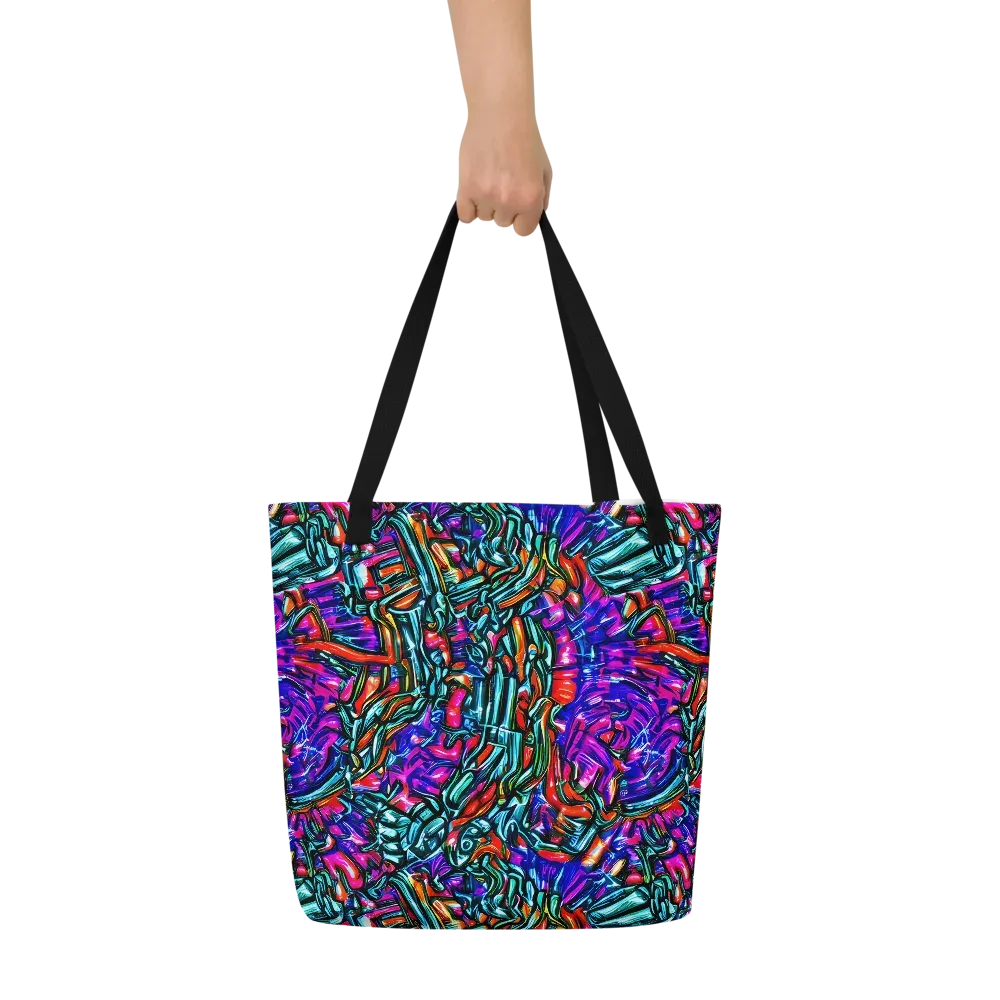 Electric Bamboo Nocturne on Large Tote Bag W/ Pocket — Front