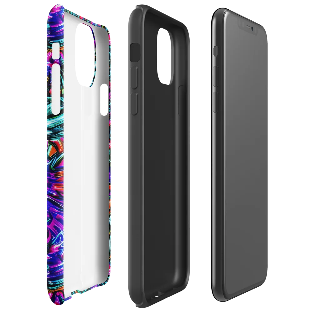 Electric Bamboo Nocturne on Tough Case for iPhone® — Right