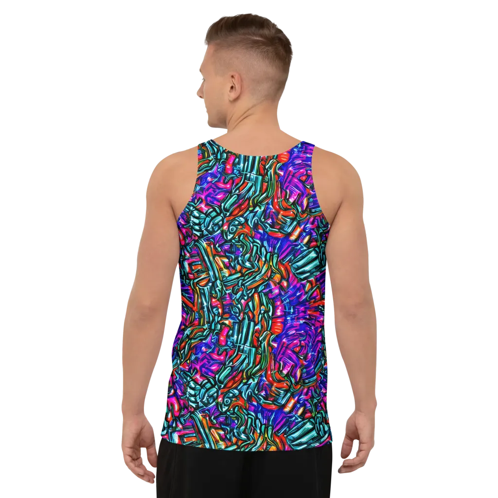 Electric Bamboo Nocturne on Men's Tank Top — Back