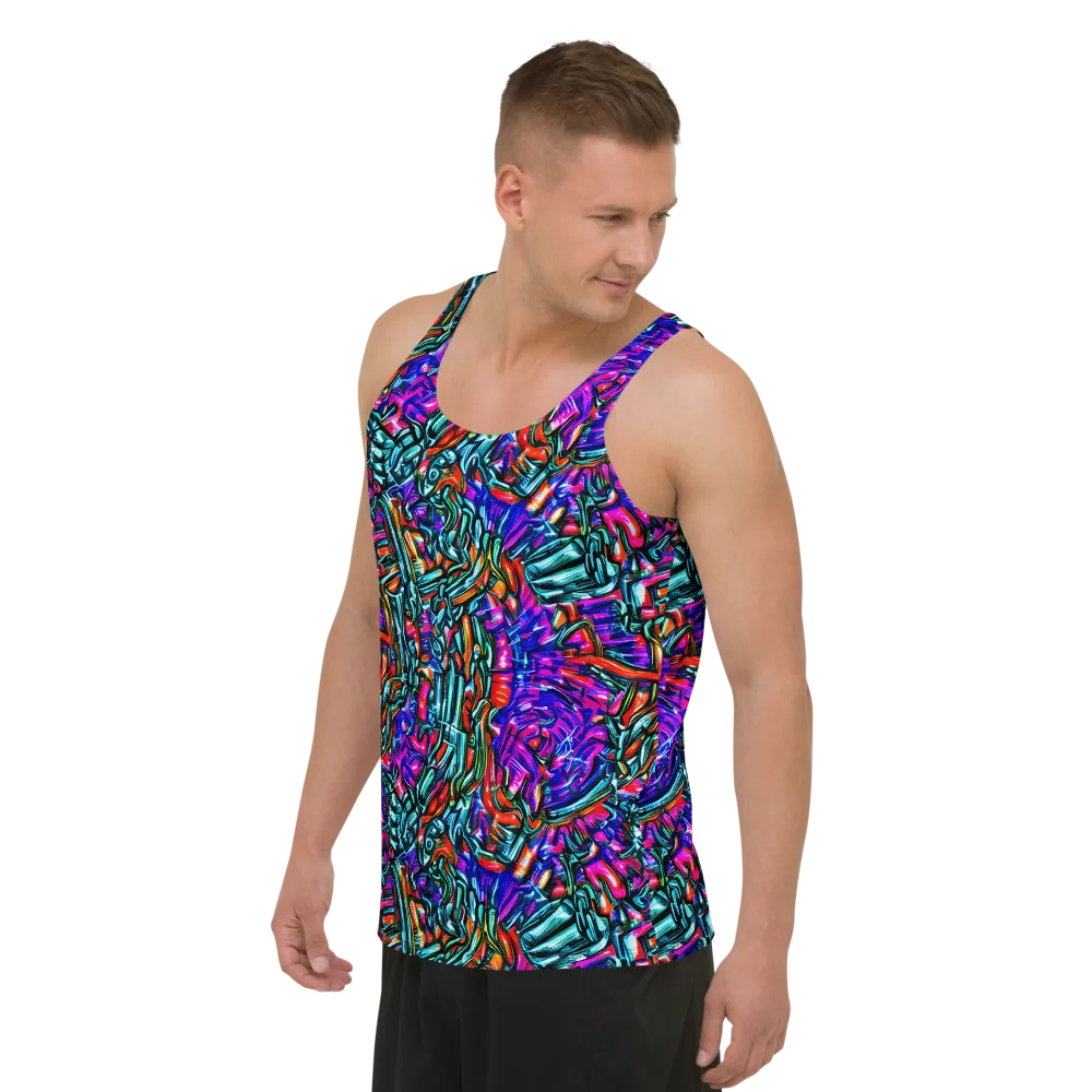 Electric Bamboo Nocturne on Men's Tank Top — Left Front
