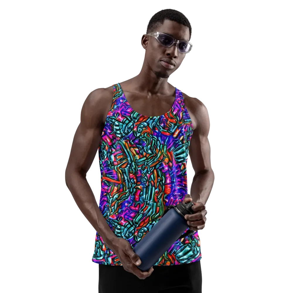 Electric Bamboo Nocturne on Men's Tank Top — Front