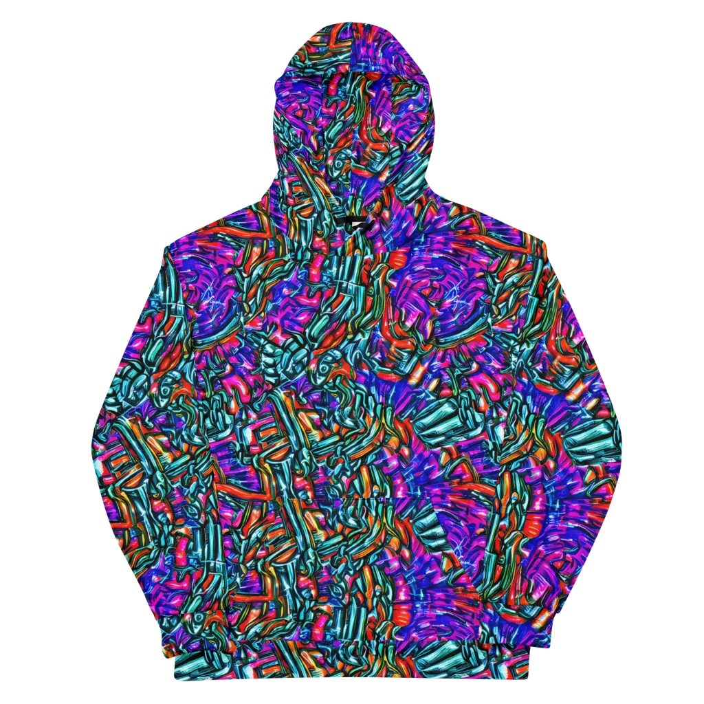 Electric Bamboo Nocturne on Cotton Hoodie — Front