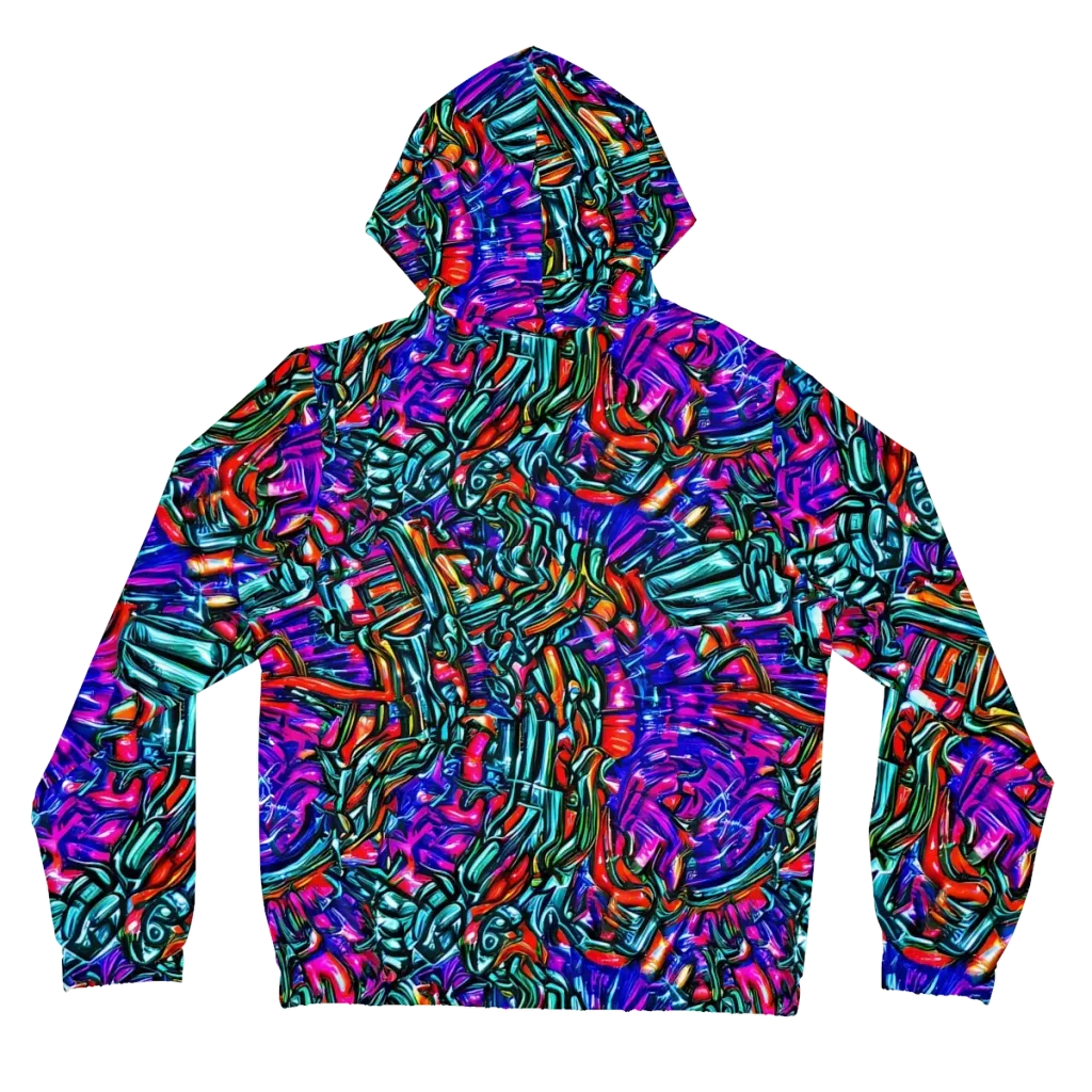 Electric Bamboo Nocturne on Women's Full-Zip Hoodie — Back