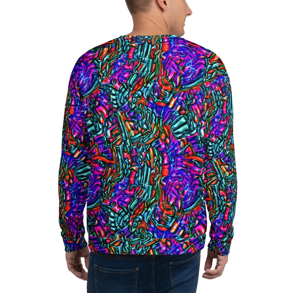 Electric Bamboo Nocturne on Sweatshirt — Back