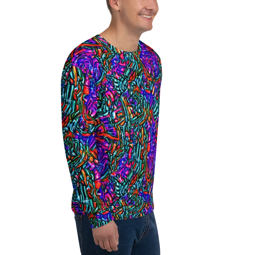 Electric Bamboo Nocturne on Sweatshirt — Right Front