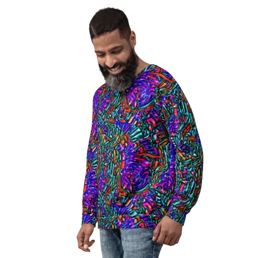 Electric Bamboo Nocturne on a Sweatshirt
