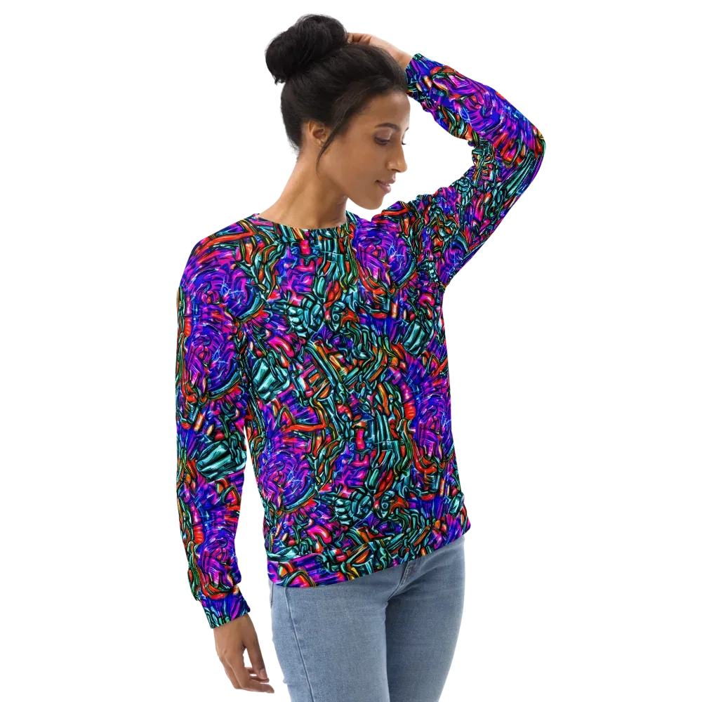 Electric Bamboo Nocturne on Sweatshirt — Right Front