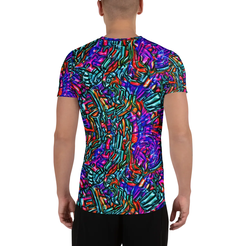 Electric Bamboo Nocturne on Men's Athletic T-Shirt — Back