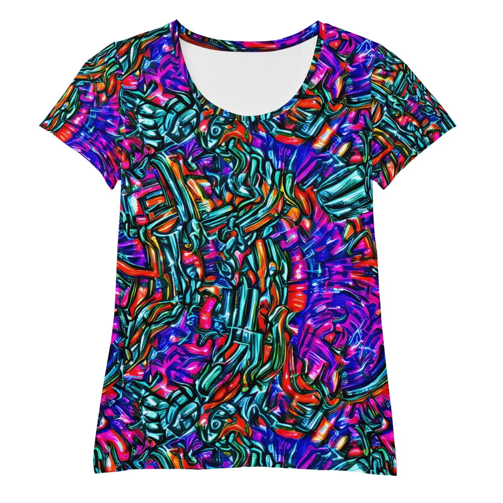 Electric Bamboo Nocturne on Women's Athletic T-Shirt — Front