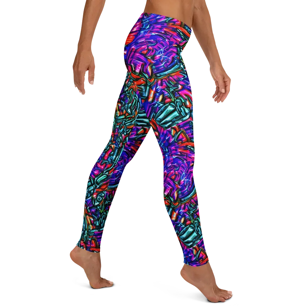 Electric Bamboo Nocturne on Leggings — Right