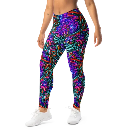 Electric Bamboo Nocturne on a Leggings
