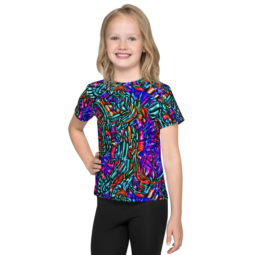 Electric Bamboo Nocturne on Kids Crew Neck T-Shirt — Front